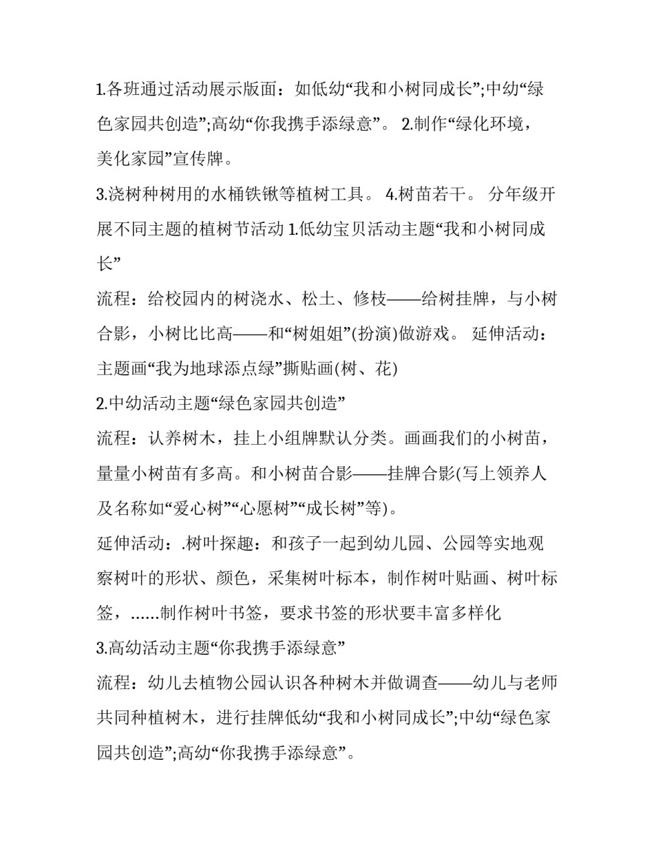 幼儿园植树节活动实施方案(6篇)_第2页