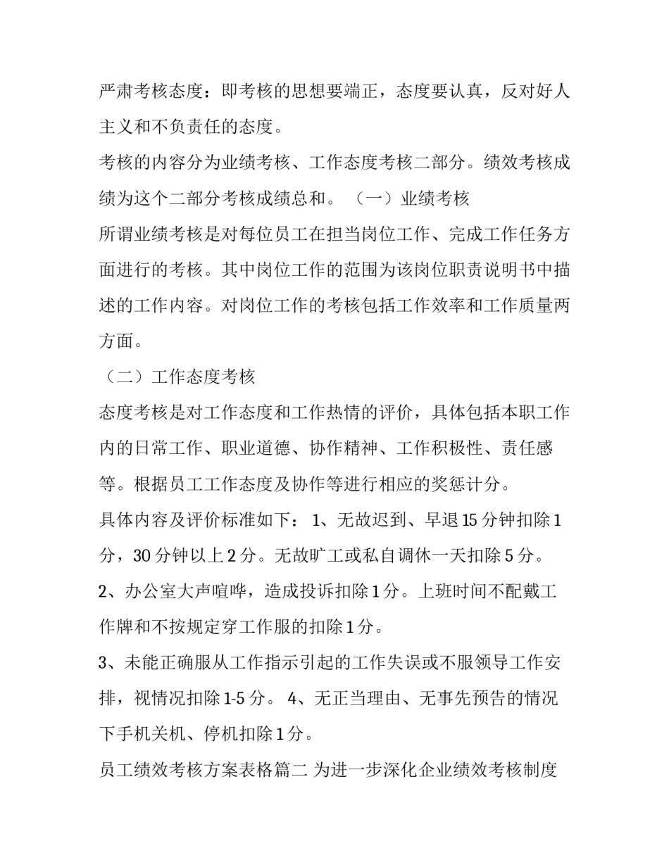 2023年员工绩效考核方案表格(大全9篇)_第3页