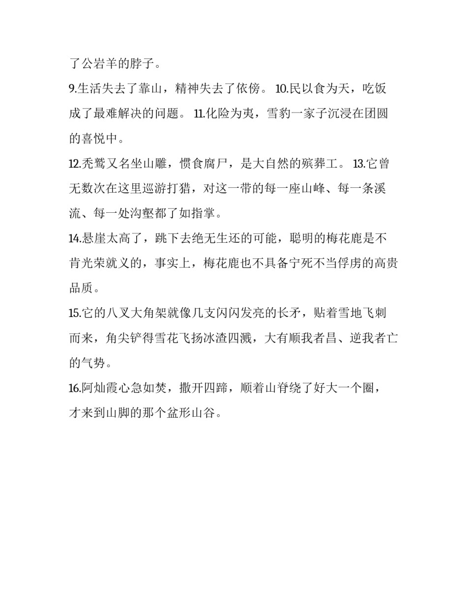 《雪域豹影》好词好句_第3页