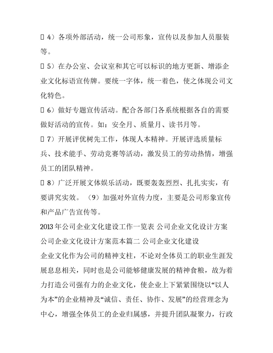 公司企业文化设计方案 公司企业文化设计方案范本(5篇)_第3页