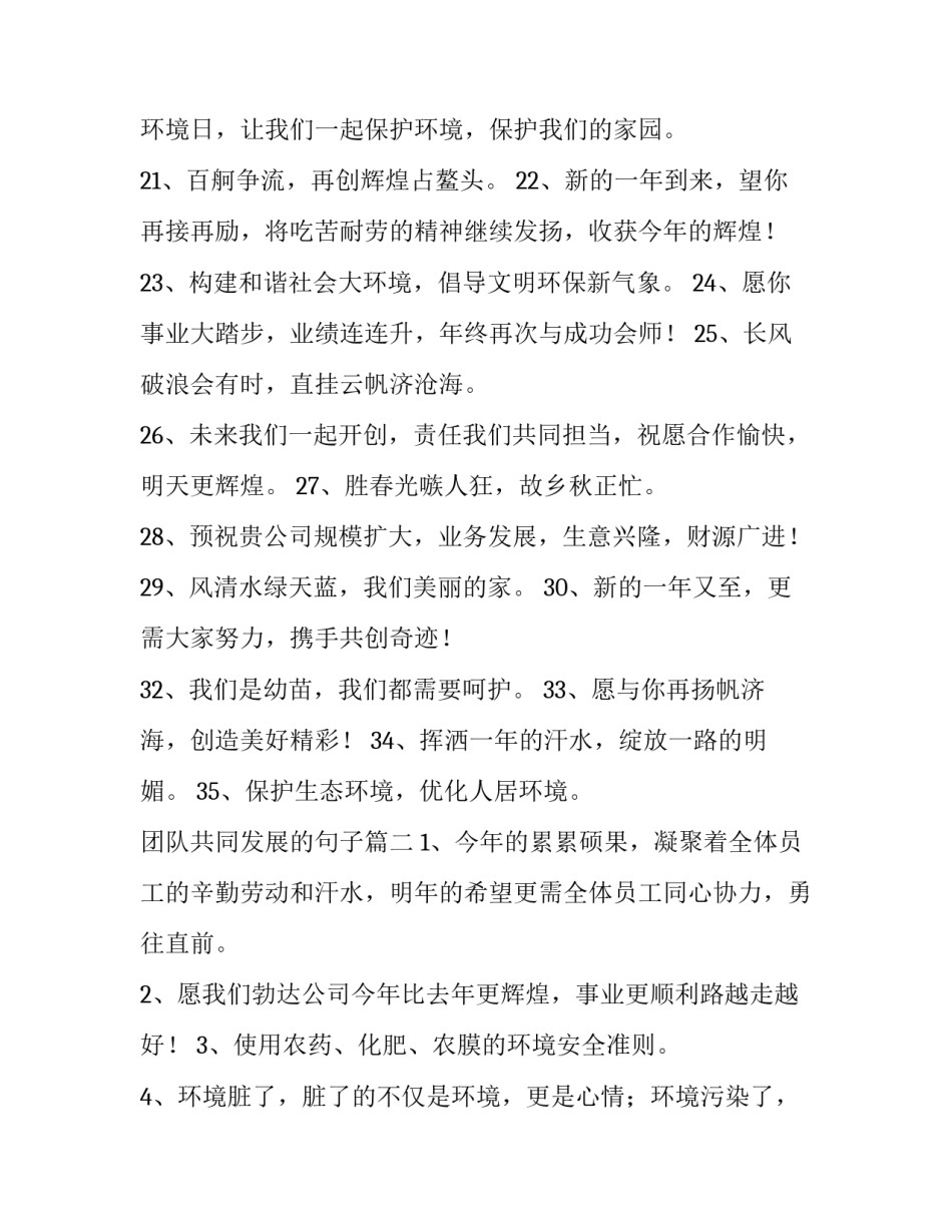 2023年团队共同发展的句子(优秀10篇)_第3页