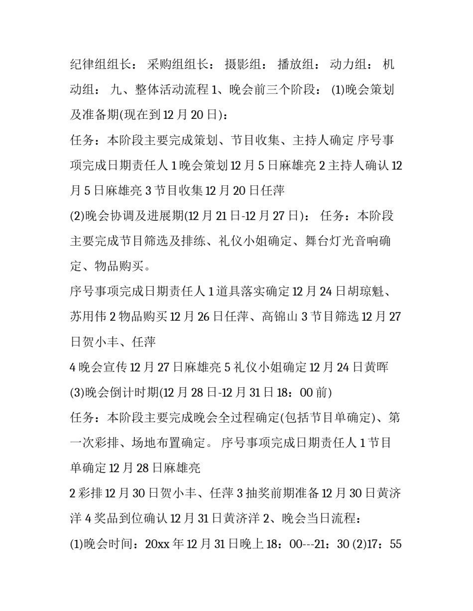 2023年公司晚会活动策划书 公司晚会内容(十一篇)_第2页