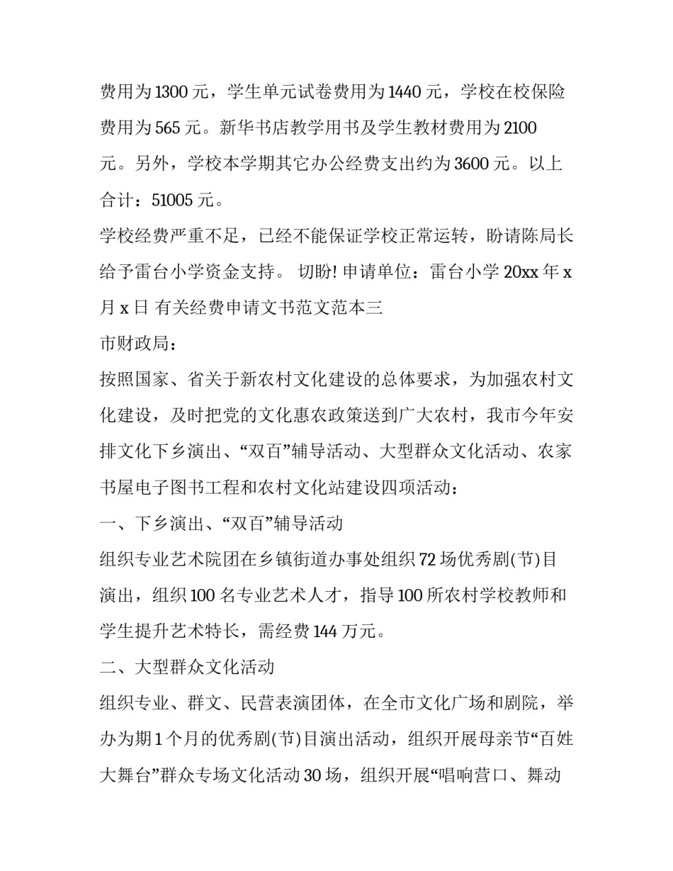 经费申请文书范文范本 关于申请经费的报告范文(8篇)_第3页