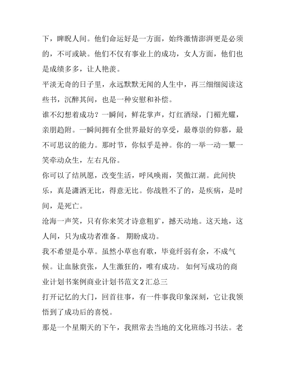 成功的商业计划书案例商业计划书范文2汇总 商业计划书范文PPT(7篇)_第3页