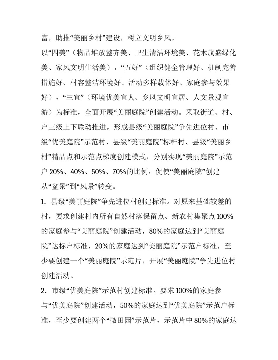 2023年美丽庭院实施方案 2023年美丽庭院创建活动(6篇)_第2页