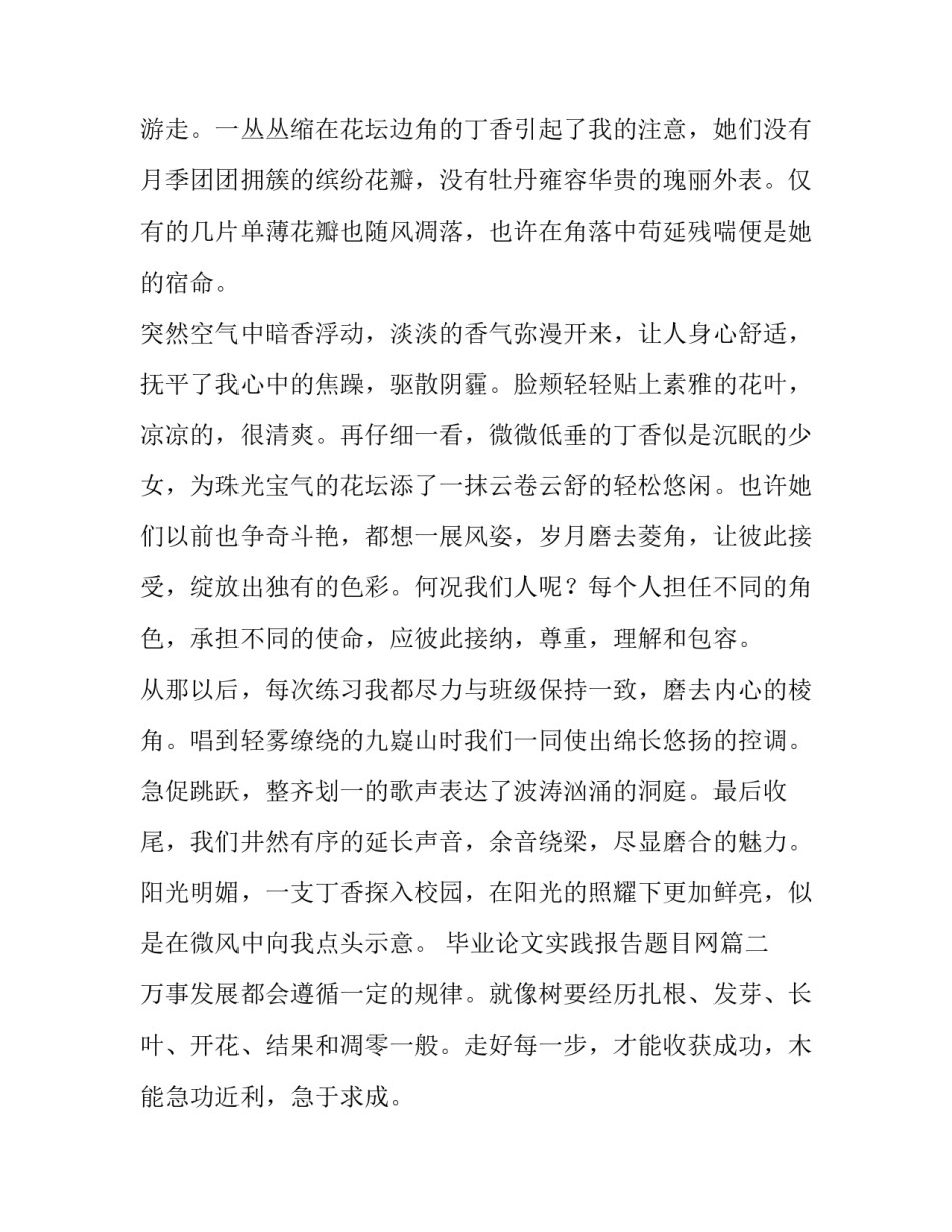 毕业论文实践报告题目网(大全5篇)_第2页