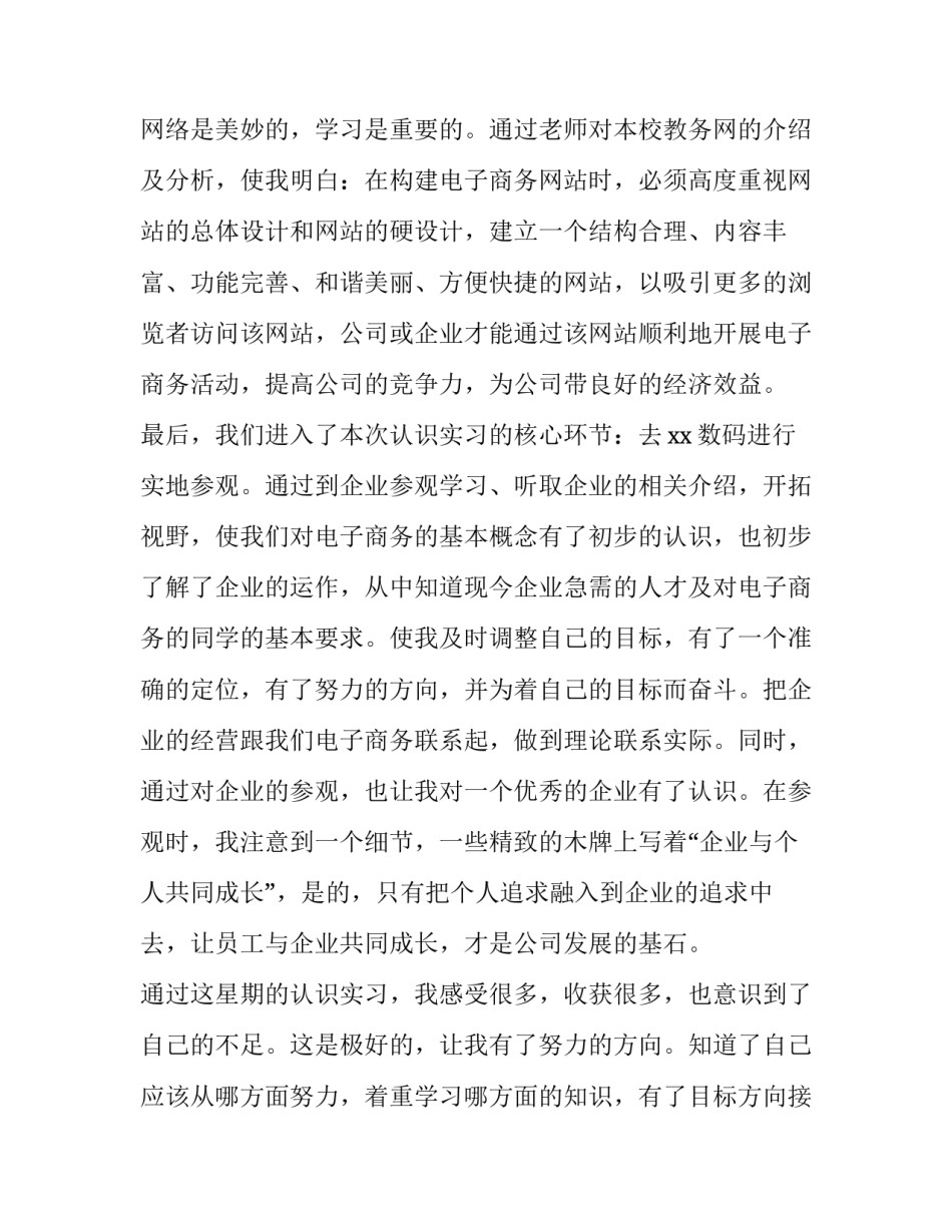2023年电子商务实训报告内容 电子商务概论实训报告(5篇)_第3页