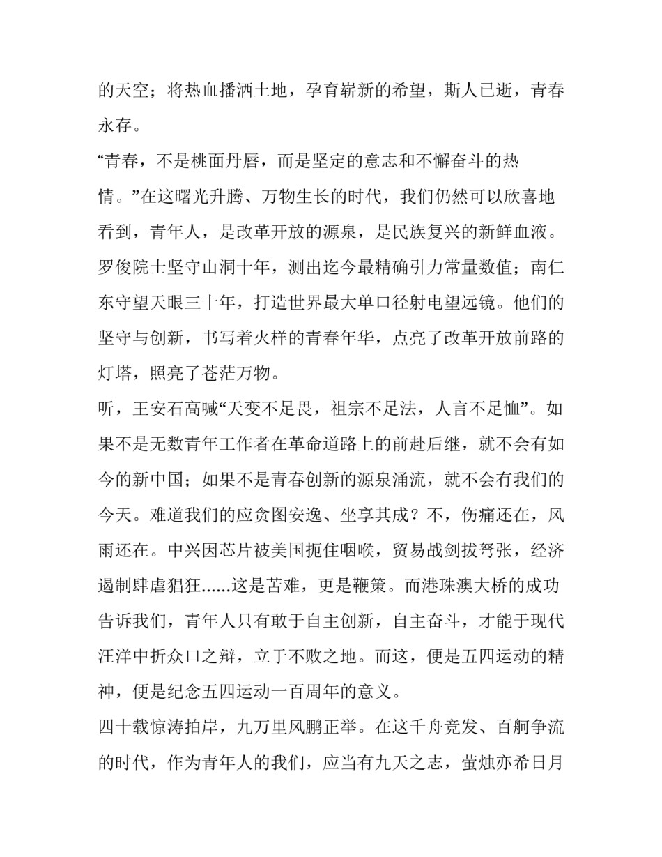 最新青年节国旗下讲话主题 青年国旗下宣誓的誓词(7篇)_第2页