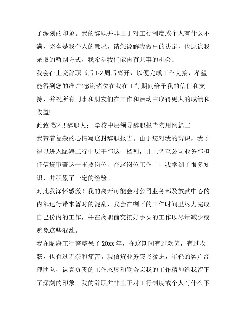 学校中层领导辞职报告实用网 中层领导辞职报告(通用5篇)_第2页