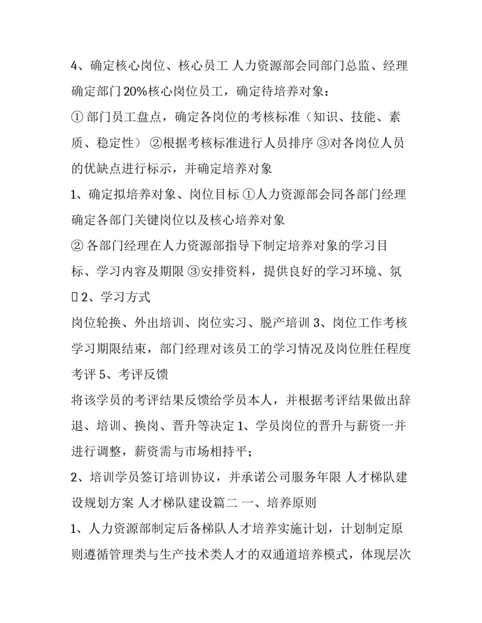 人才梯队建设规划方案 人才梯队建设(七篇)_第2页