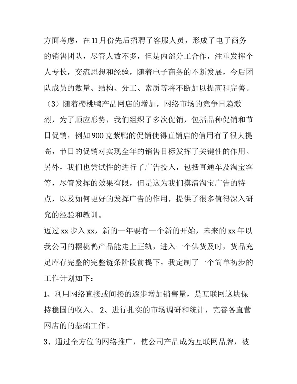 2023年电商运营工作总结500字 电商运营年终总结及明年计划(十四篇)_第2页