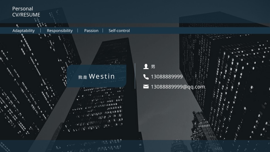 个人简历33.pptx_第1页