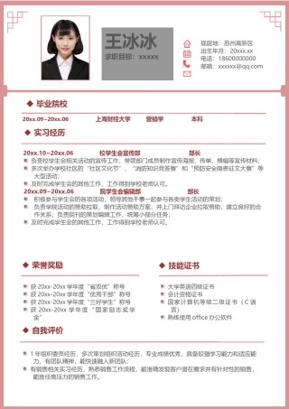 个人简历模版单页104.doc