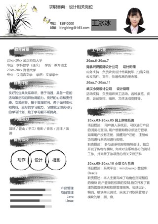 个人简历模版单页32.doc