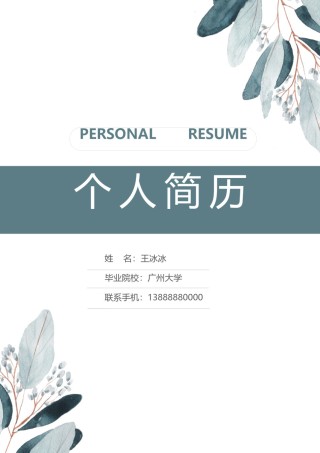 个人简历模版三页22.docx