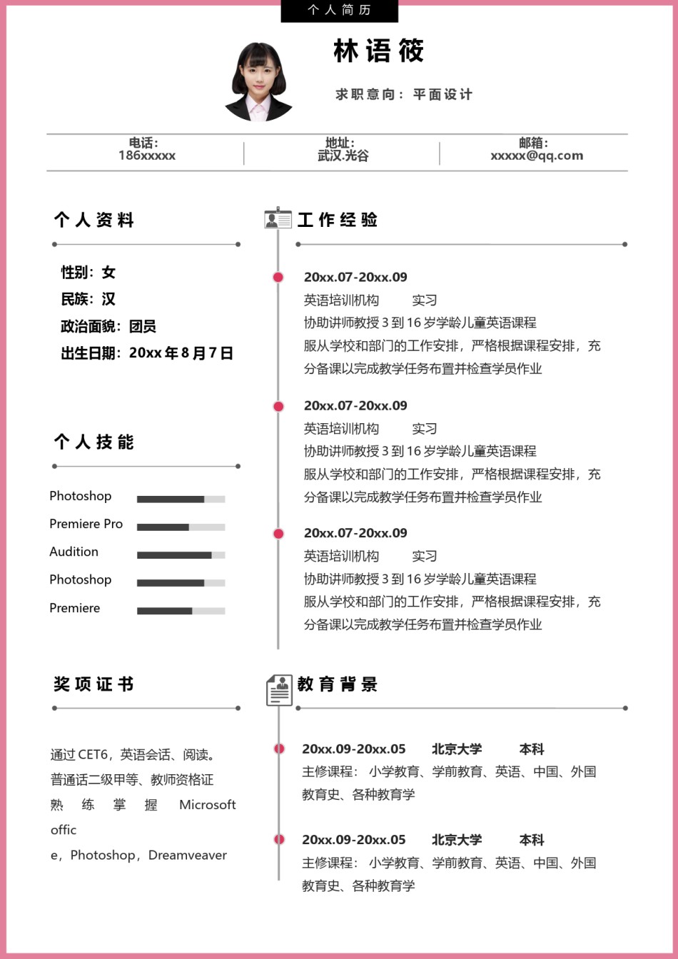 个人简历模版三页60.docx_第2页