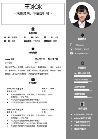 个人简历模版双页版14.docx