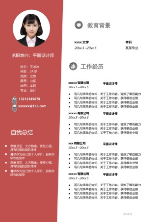 个人简历模版双页版15.docx