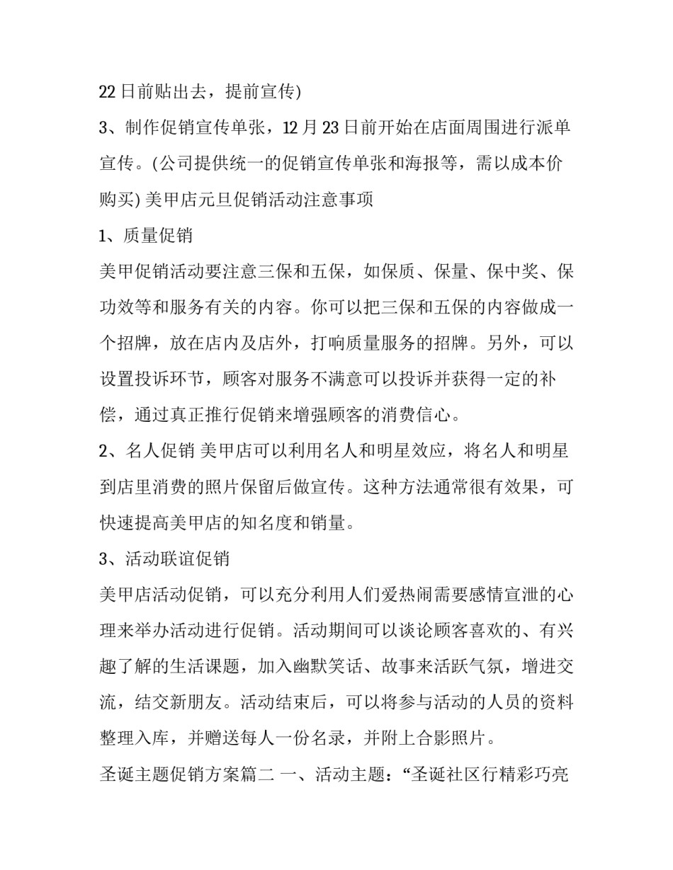 2023年圣诞主题促销方案(5篇)_第2页