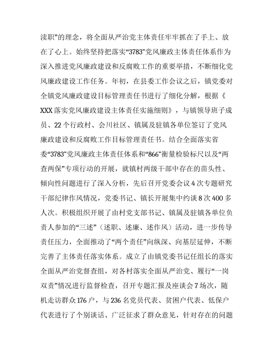 乡镇党委工作汇报_乡镇党委在市委巡察组巡察时的工作汇报_第3页