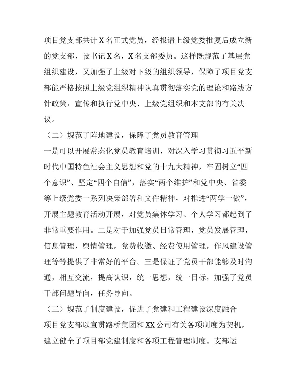 项目党支部规范化建设成效总结报告 村党支部规范化建设创建成效_第3页