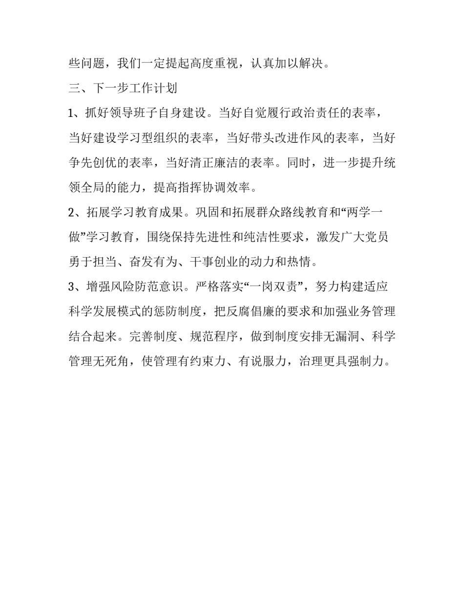【2019年上半年公司党支部全面从严治党主体责任报告】 党支部从严治党主体责任_第3页