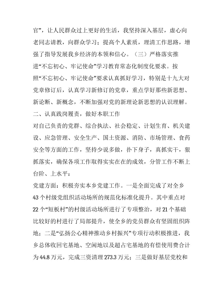 [镇党委副书记2019年述职述廉报告]乡镇党委副书记述职述廉报告_第2页