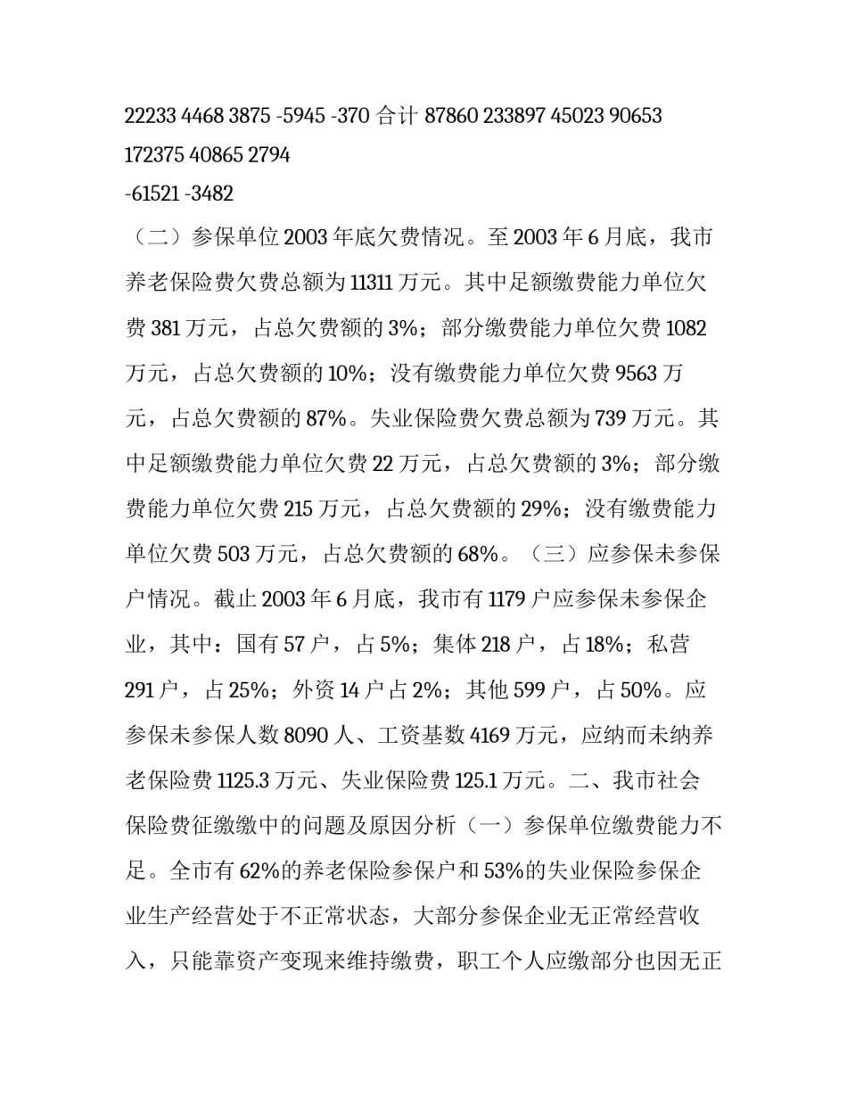 我市社会保险费征缴情况的调查与思考_调查后的思考_第3页