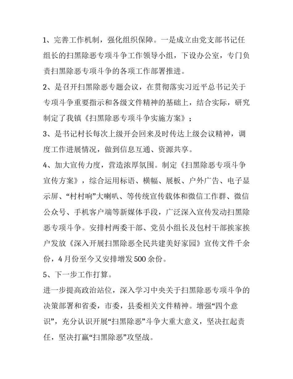 村级扫黑除恶专项斗争开展情况调研报告__第2页