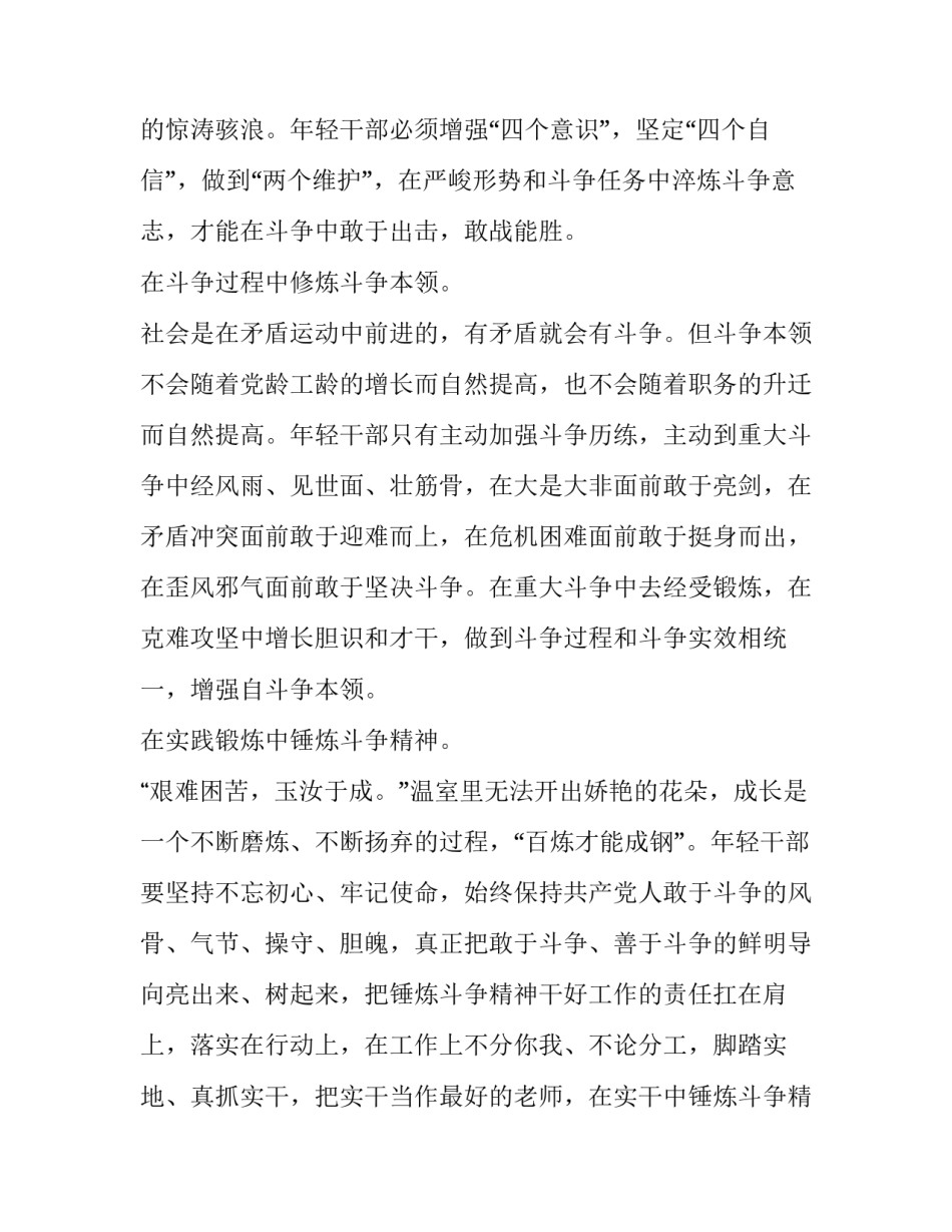 第二批不忘初心牢记使命主题教育研讨发言：勇于在实干中锤炼斗争精神,,增强斗争本领 _第2页