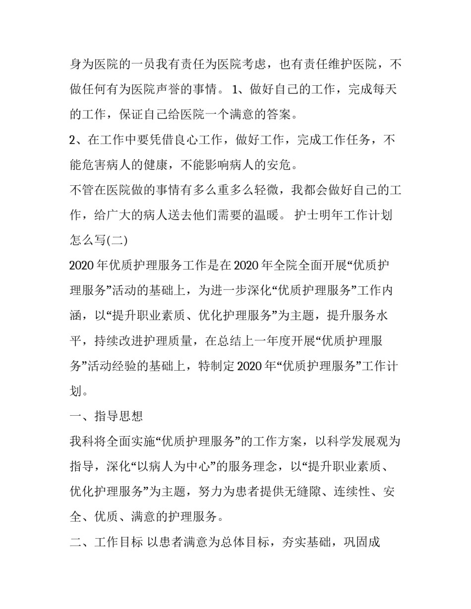 护士明年工作计划怎么写_第3页