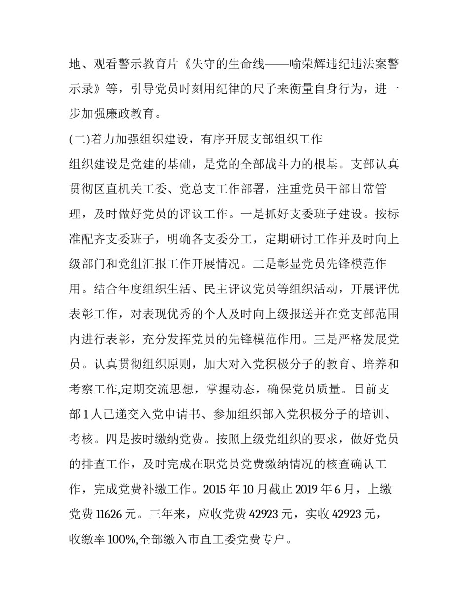2019党支部换届总结 区机关行政处2019年第一党支部换届工作报告_第3页