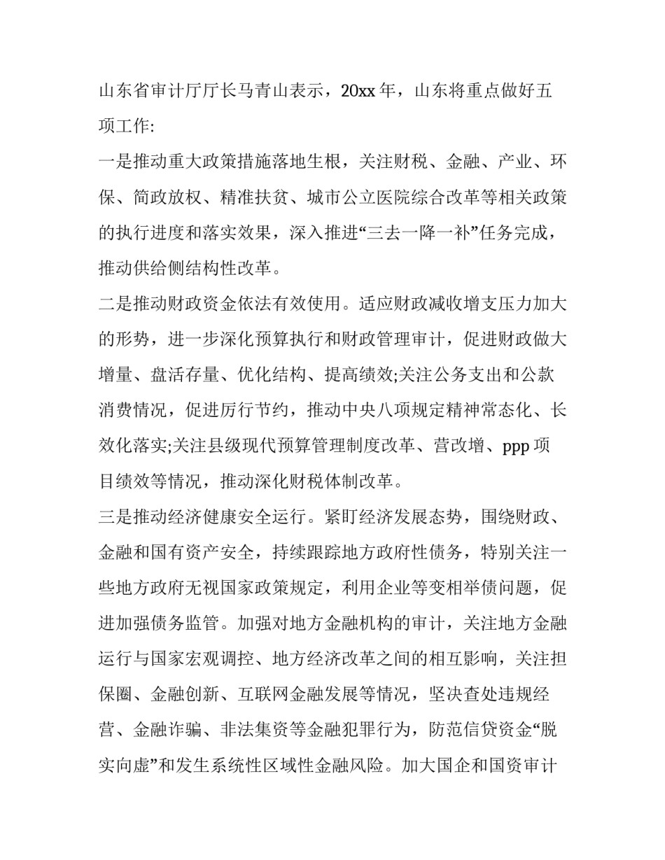 审计工作会议总结报告通用 审计工作部署会议纪要(二篇)_第2页