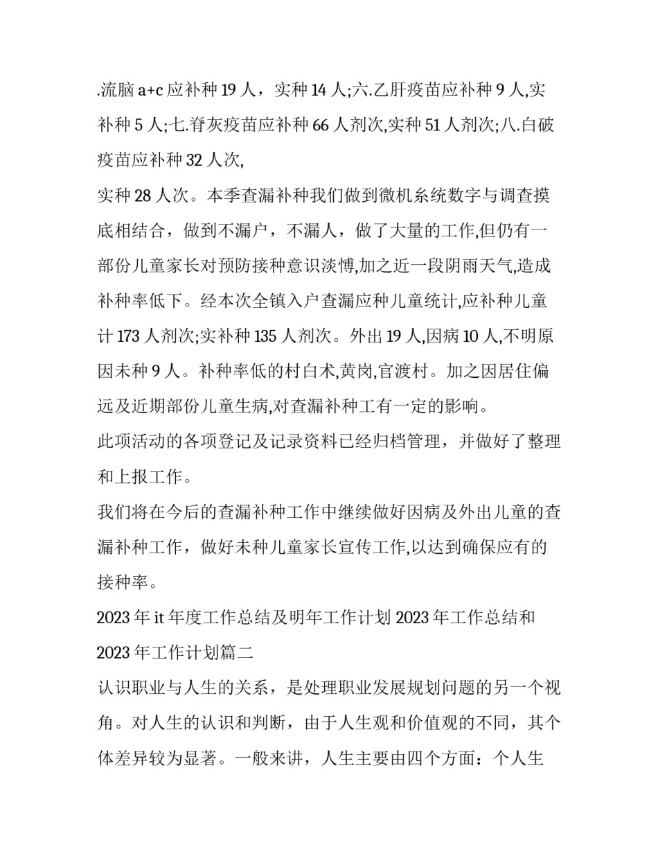 2023年it年度工作总结及明年工作计划 2023年工作总结和2023年工作计划(五篇)_第2页