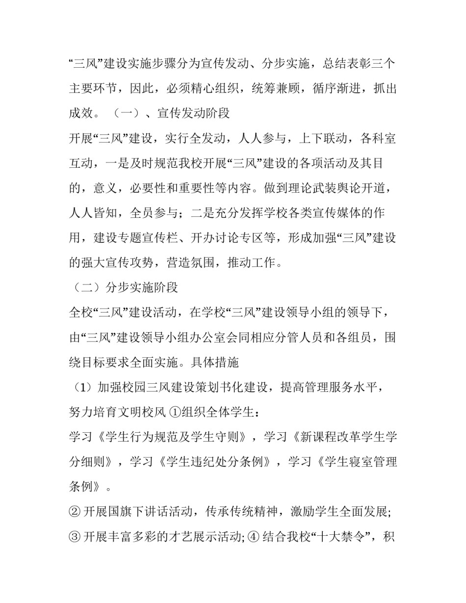 最新大学三风建设策划书 三风建设方案(4篇)_第2页