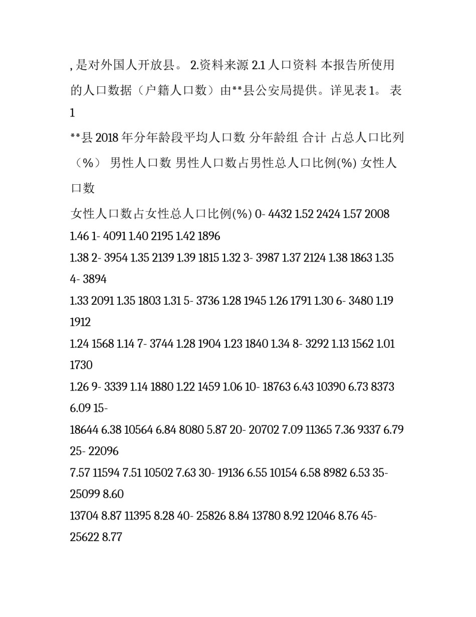 2018年死了多少人 [**县2018年**县居民死因监测分析报告] _第3页