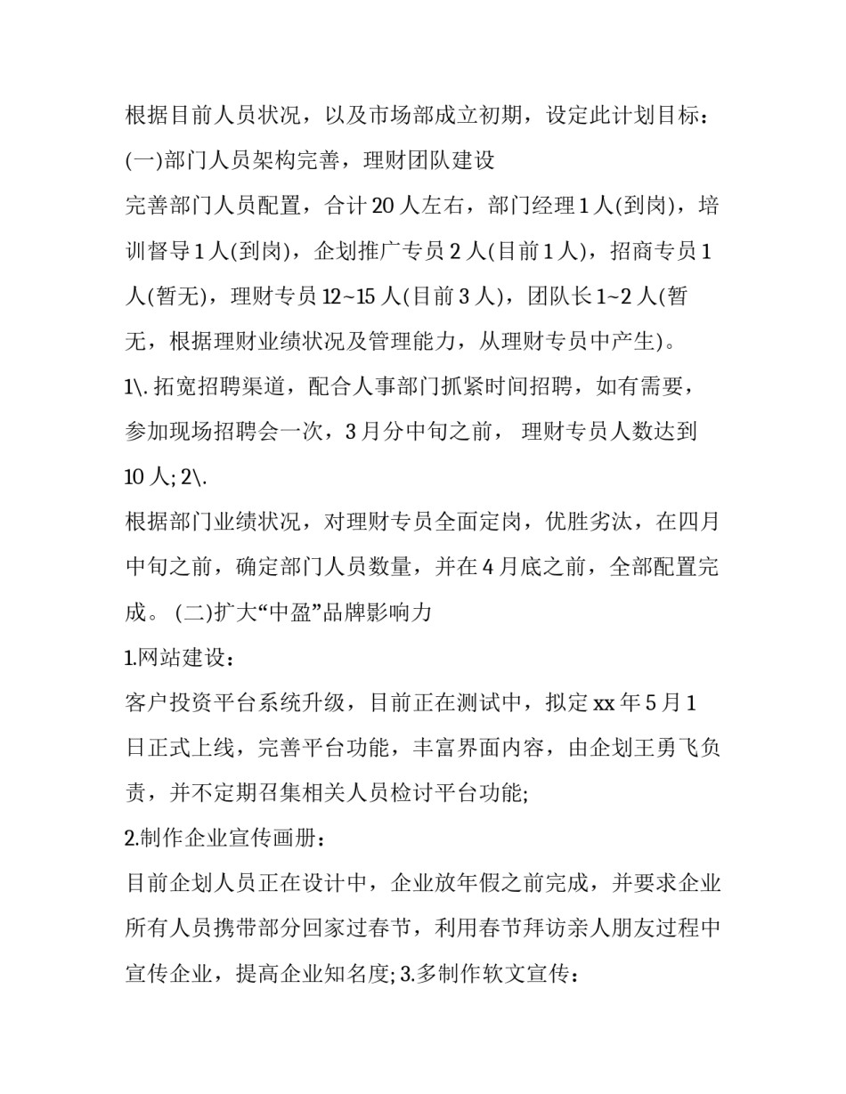 最新市场总监的工作计划(十篇)_第2页