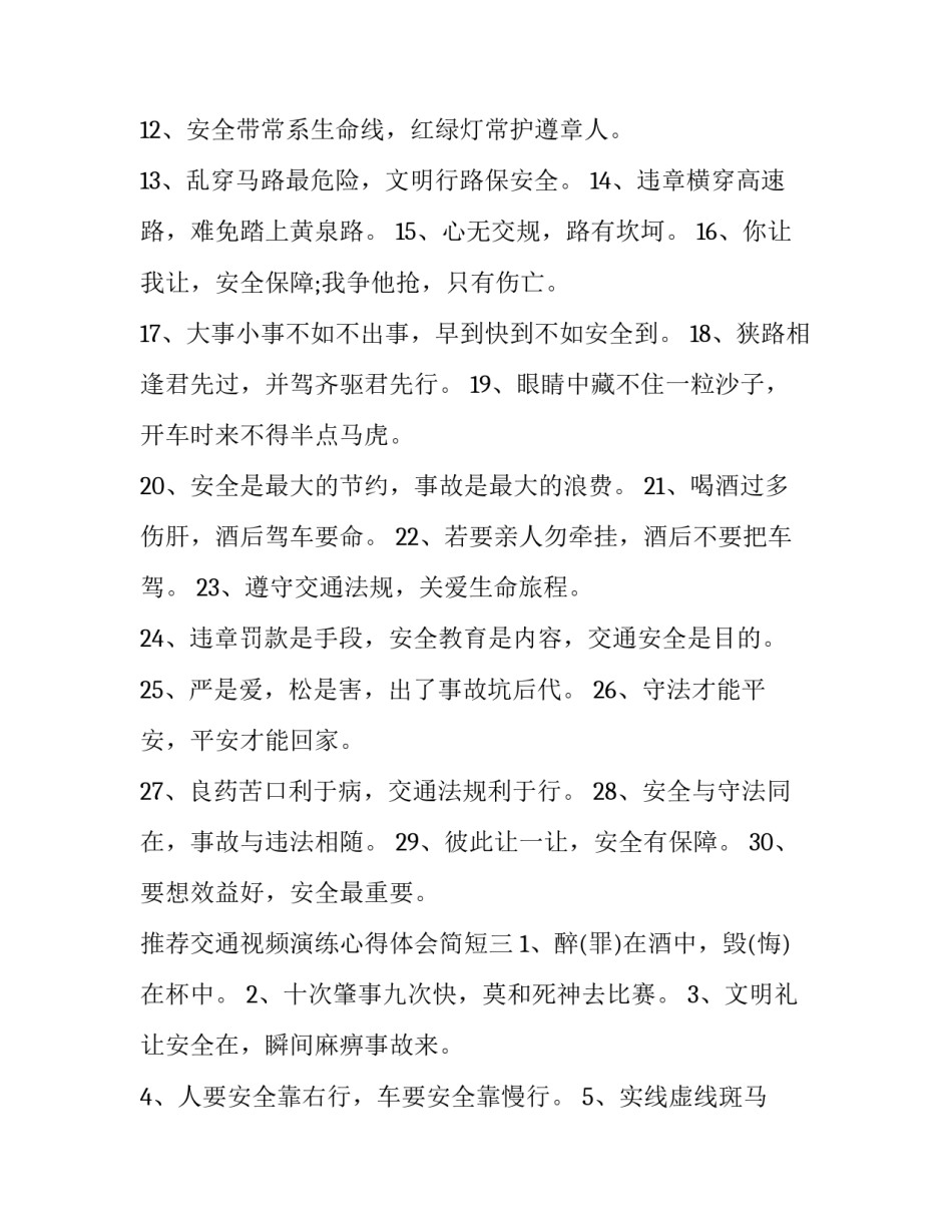 推荐交通视频演练心得体会简短(7篇)_第3页