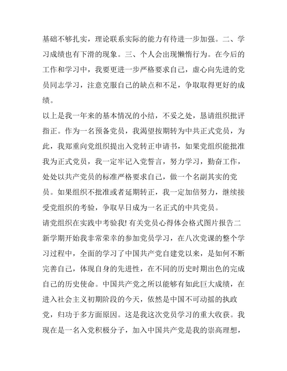 党员心得体会格式图片报告 党员实践报告格式(7篇)_第3页