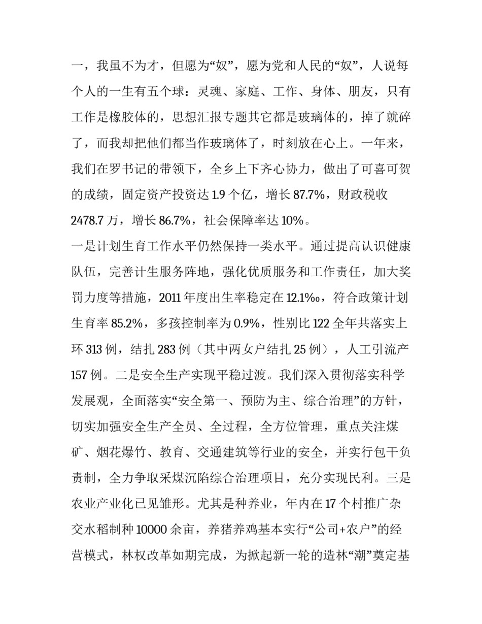乡长年度述职发言报告_第3页