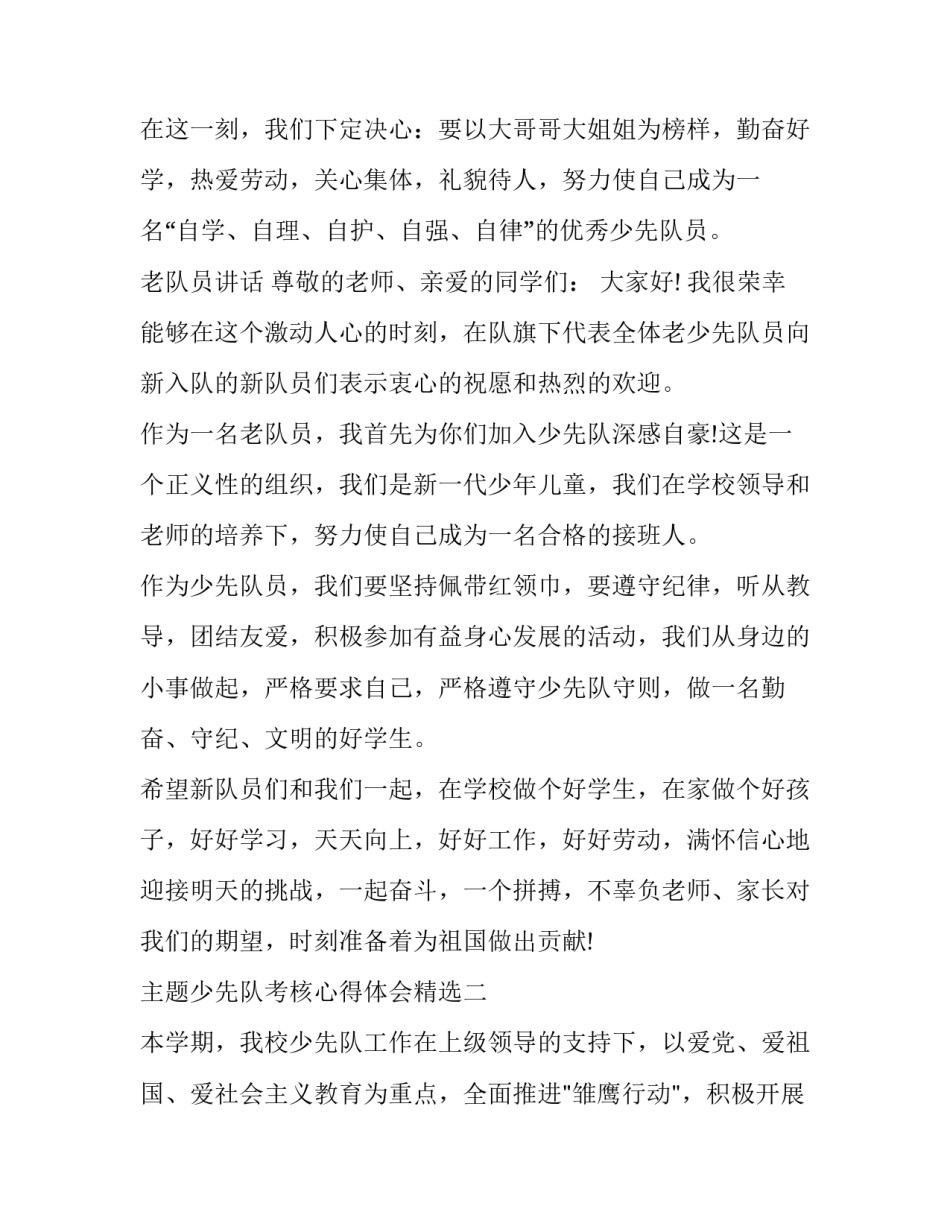少先队考核心得体会精选 少先队考核心得体会精选100篇(4篇)_第3页