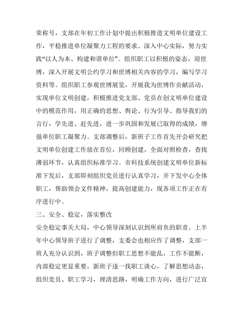 世博会中心党建工作总结_个人党建工作总结_第3页
