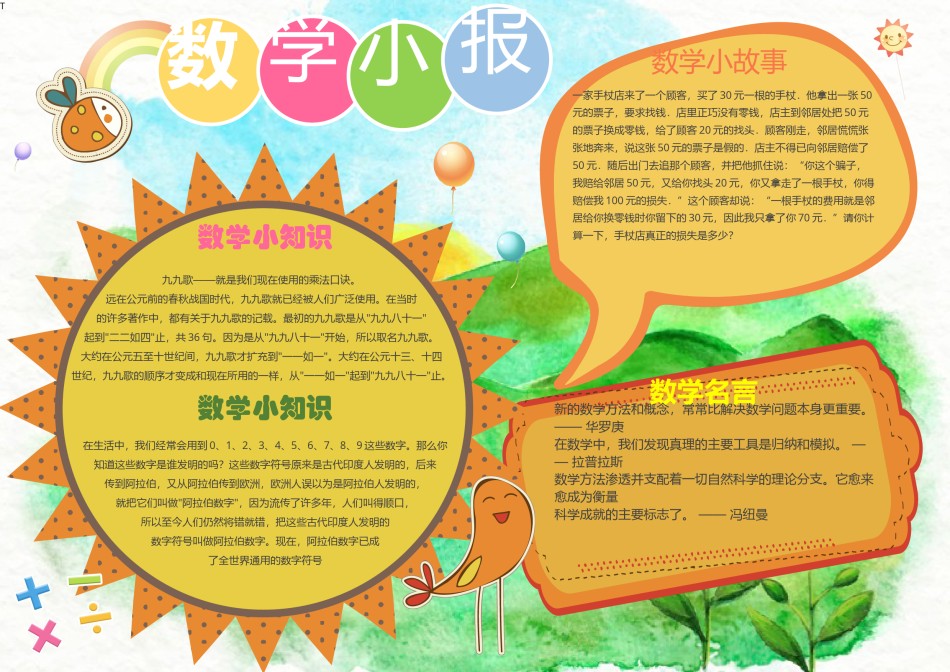 数学学科小报8.docx_第1页