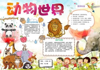 关爱动物，动物世界小报.docx