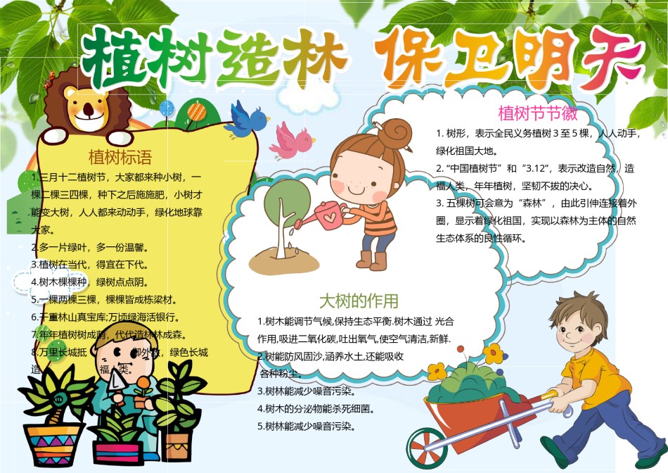 植树节小报14-A4.doc_第1页
