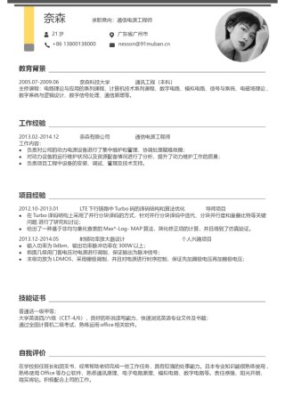 个人简历模板单页 (128).docx