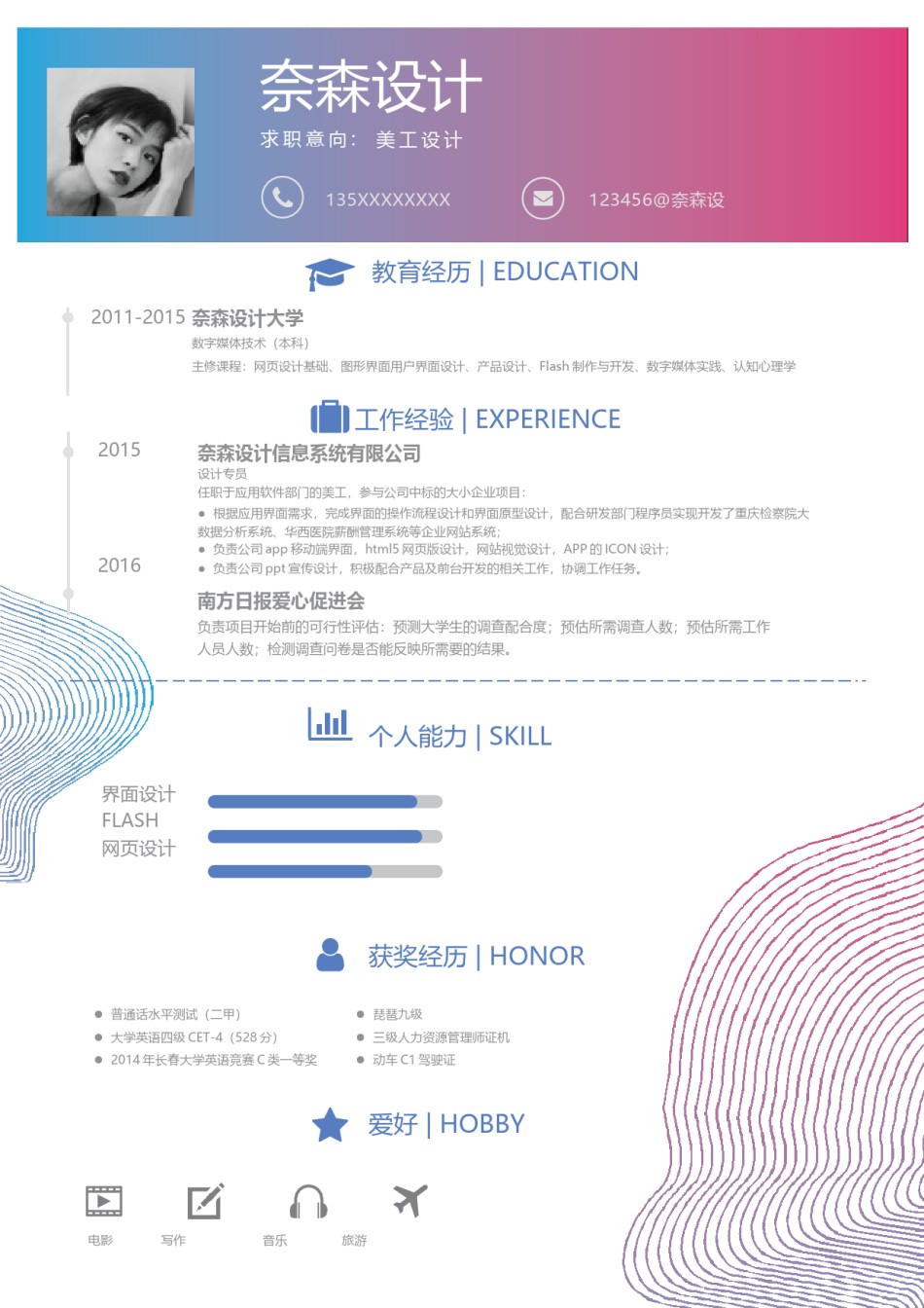 个人简历模板单页 (28).docx_第1页