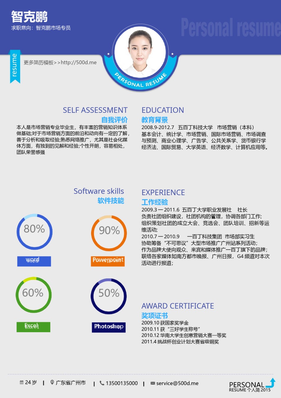 单页个人简历时尚简约 (5).docx_第1页