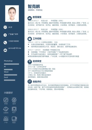 单页个人简历时尚简约 (4).doc