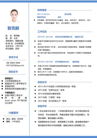 个人简历优雅简约单页 (1).doc